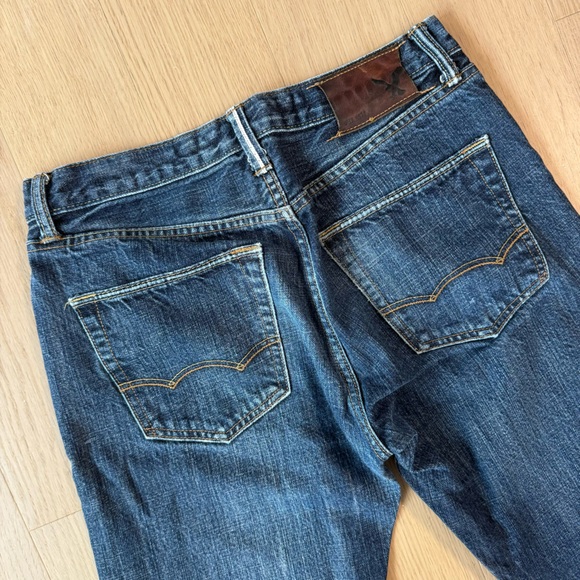 American Eagle Selvedge Navy Jeans Original Taper Size 30x30 - Picture 5 of 6